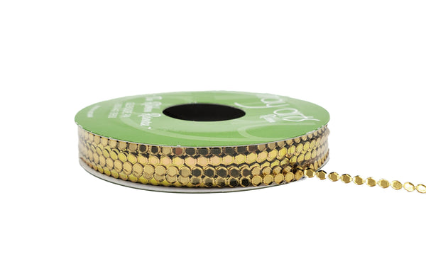 glam style 1/8" Gold Mini Faceted Dot Trim