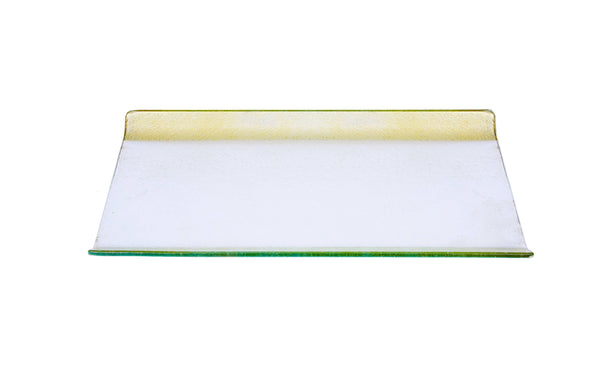 glam style 14"L Glass Tray With Gold Border