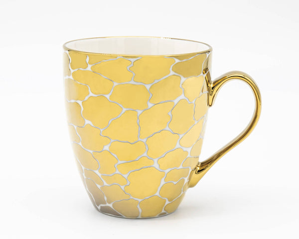 Glam Style 19 Oz Gold Animal Print Mugs