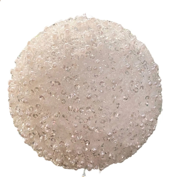 glam style 5.5" Dazzling Sequin/Bead Ball-White