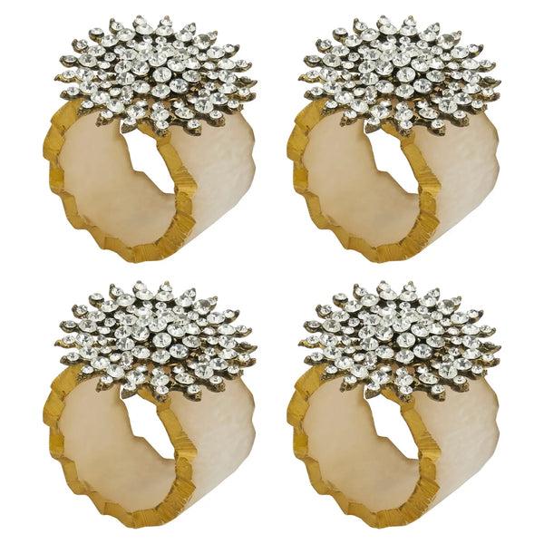 Glam Style Beaded Elegance Resin Napkin Ring