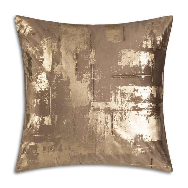 glam style Brown Velvet Amli Stone Pillow