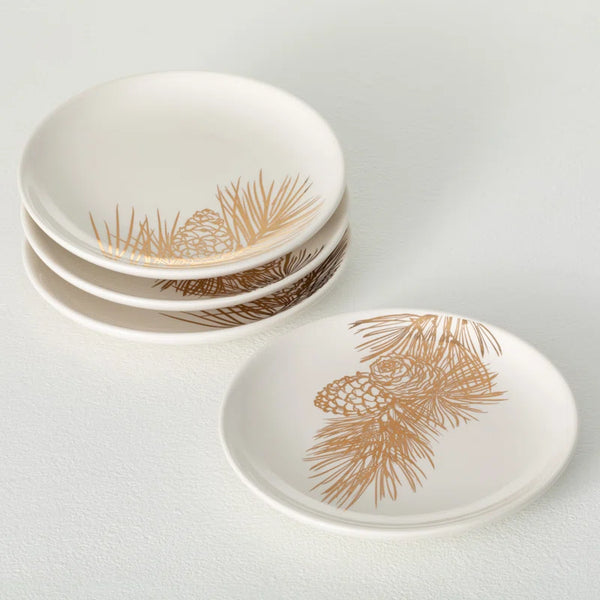 glam style Ceramic Gold and White Dinner plates
