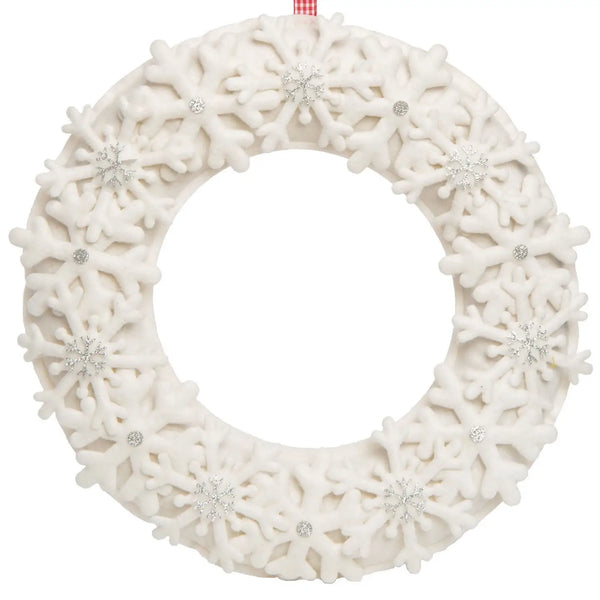 Glam Style Christmas Felt Layered Snowflake Wreath