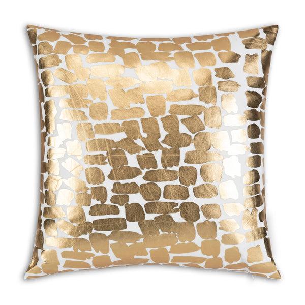 glam style Cloud 9 Design - Becca Ivory Gold Pillow