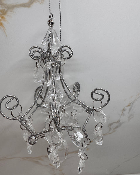 glam style Elegant Glass Chandelier Ornaments