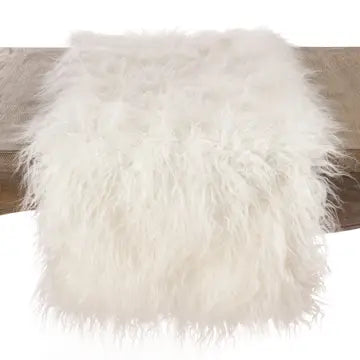 glam style Faux Mongolian Fur Runner