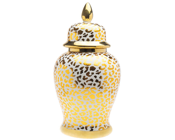 Glam Style Ginger Jars - Leopard Print