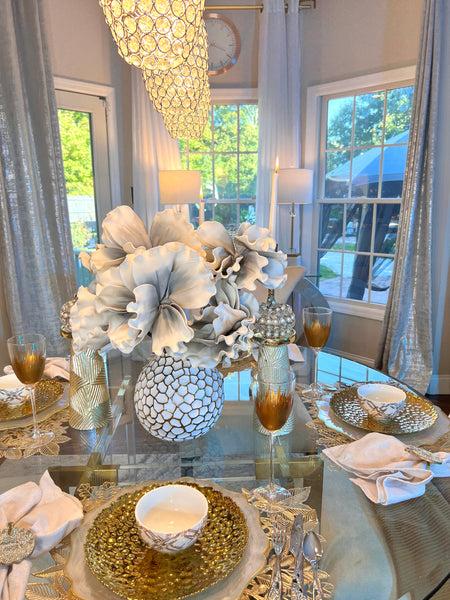 glam style Gold Candle Pillar