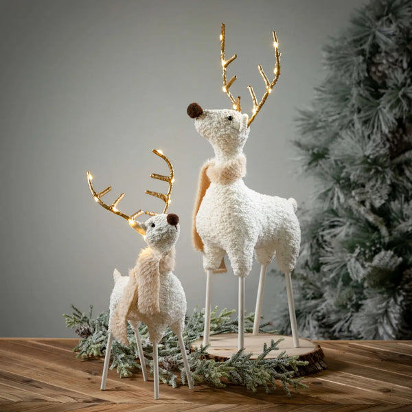 glam style Gold LED Antlers Reindeer (set of 2)