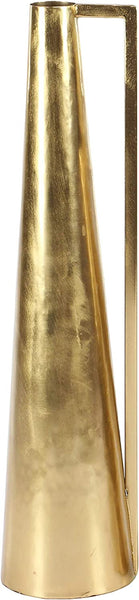 Glam Style Gold Metal Slim Vase With Handles