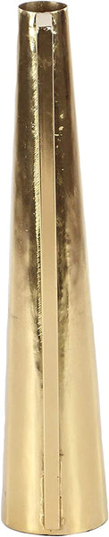Glam Style Gold Metal Slim Vase With Handles