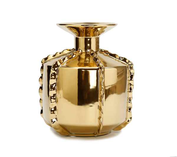 Glam Style Gold Metallic Vase