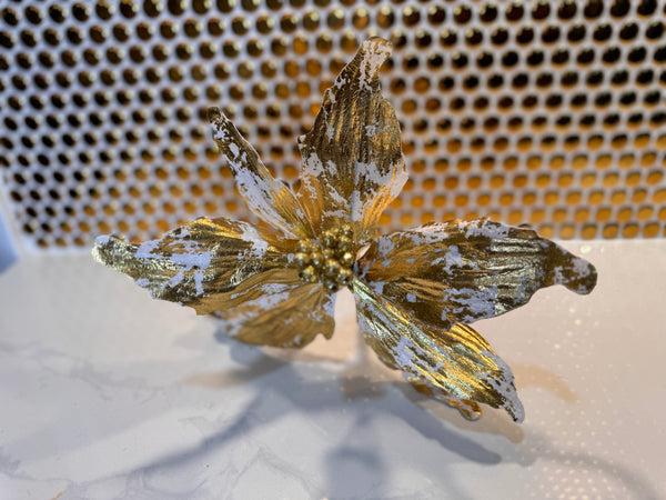 Glam Style Gold Velvet Floral Pick 10"