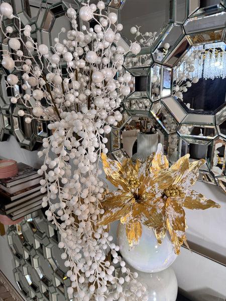 Glam Style Gold Velvet Floral Pick 10"