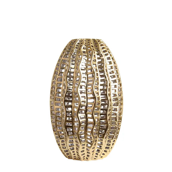 glam style Home Décor Ceramic Hollow Vase - Small