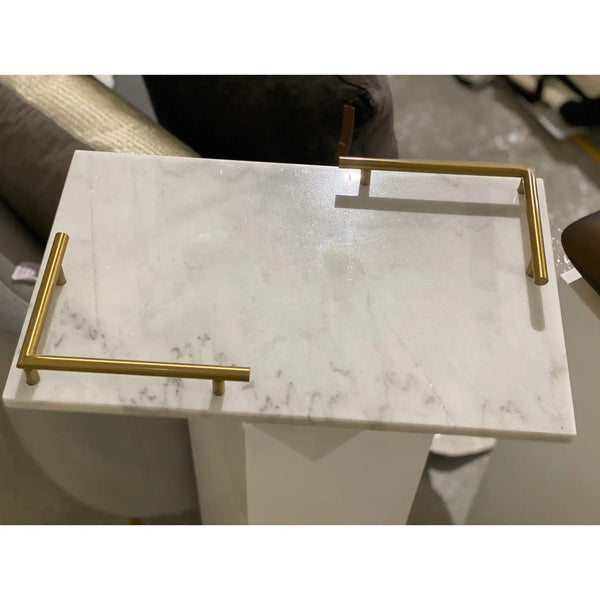 glam style Home Décor Marble Tray