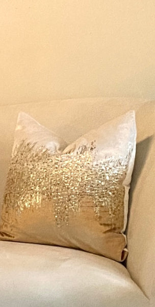 glam style Joie De Vivre Pillow 22" - Gold