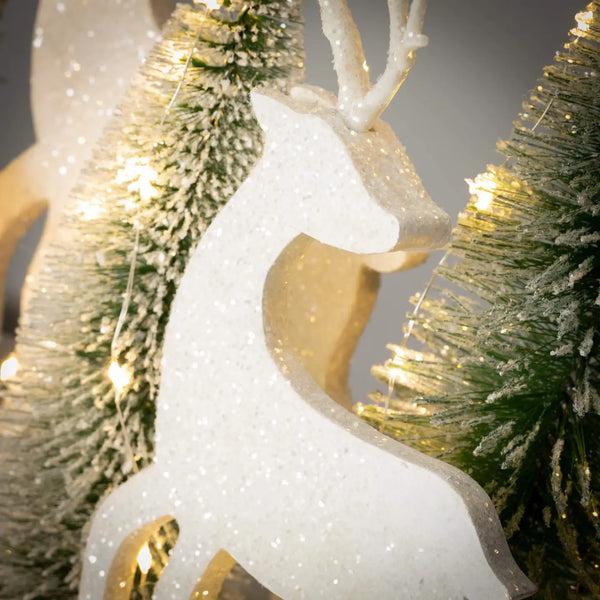 Glam Style Led Bottlebrush Trees And Deer