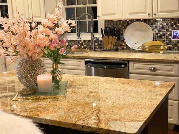 glam style Long Pink Floral Stems