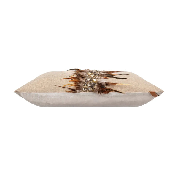 Glam Style Luca Ostrich Feather Pillow