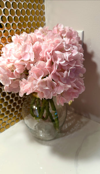 glam style Lush Pink Hydrangea