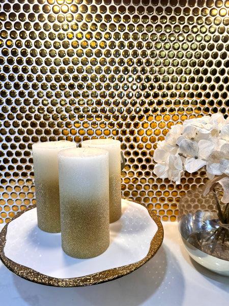 Glam Style Luxury White And Gold Cake Stand