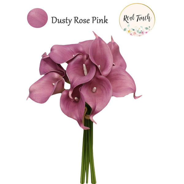 glam style pack of 10 calla lilies-Pink Theme