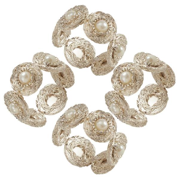 Glam Style Pearl Bead Napkin Ring