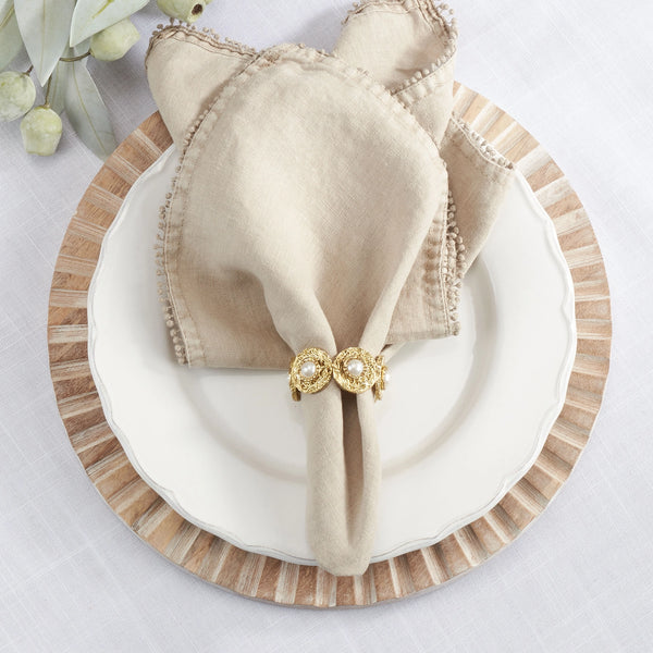 Glam Style Pearl Bead Napkin Ring
