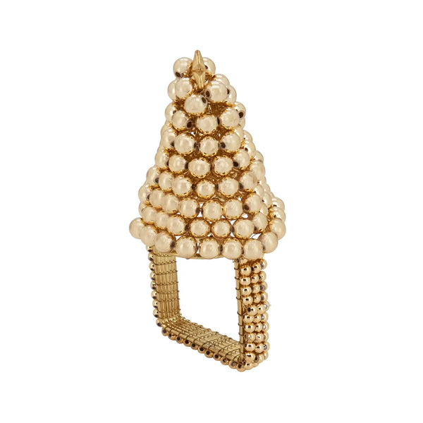 Glam Style Pearl Christmas Tree Napkin Ring