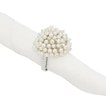 Glam Style Pearl Dome Napkin Ring