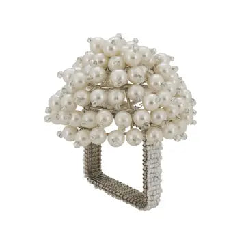 Glam Style Pearl Dome Napkin Ring