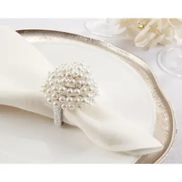 glam style Pearl Dome Napkin Ring