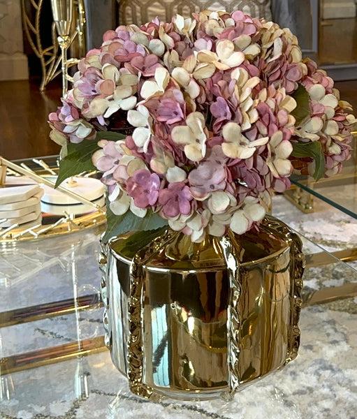 Glam Style Pink Hydrangea Pick