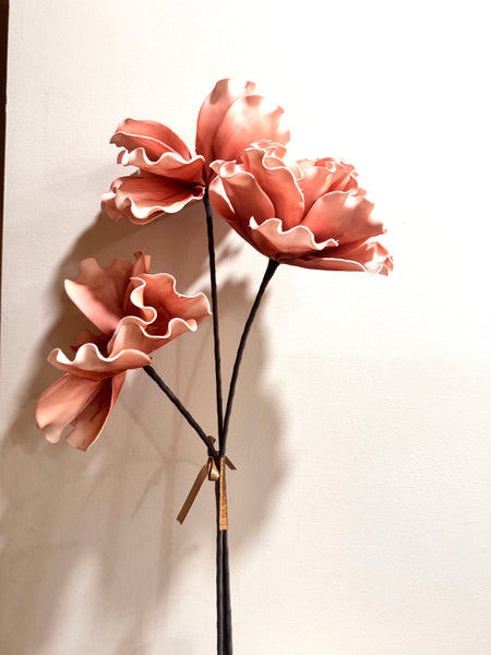 Glam Style Pink Velvet Flowers Luxurious