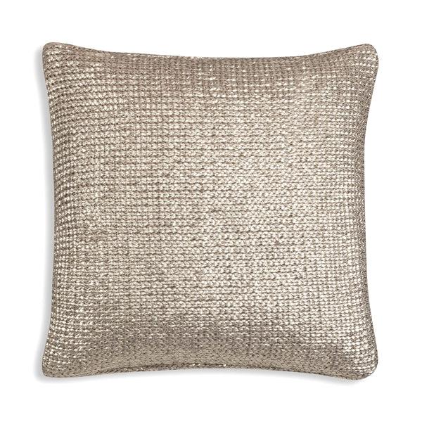 glam style Piper Acrylic Knit Gold Pillow