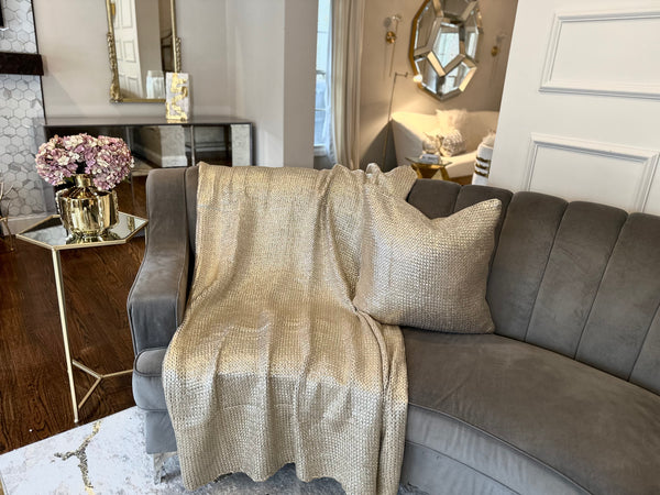 glam style Piper Gold Throw