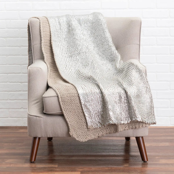 glam style Piper Silver Throw