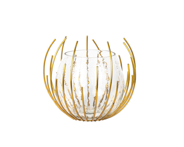 glam style Radial Glass Votive/Rose Bowl