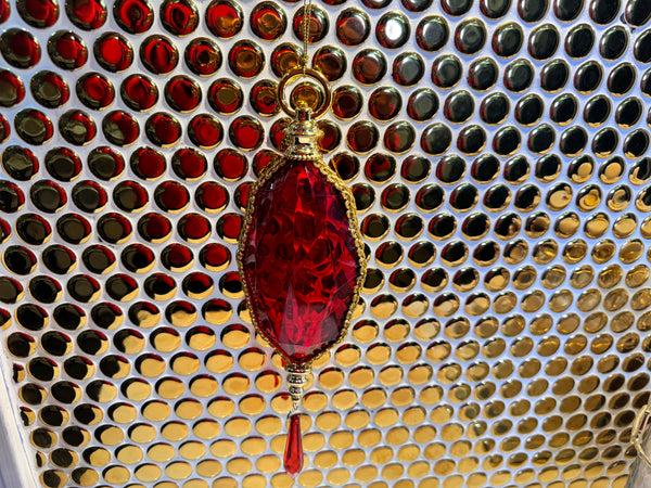Glam Style Red Acrylic Ornament