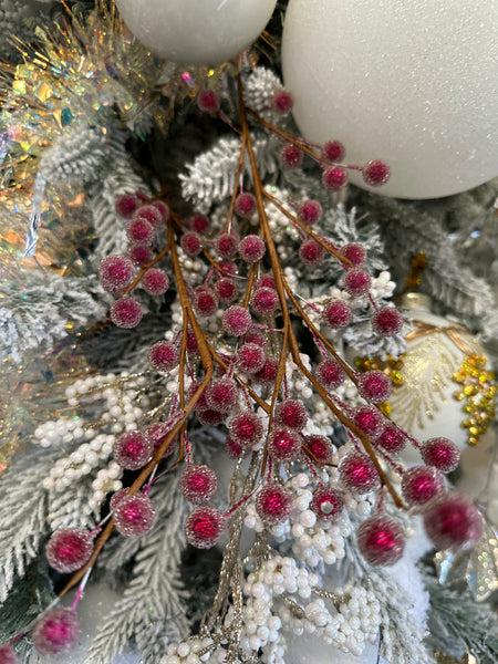 glam style Red Berry picks for Christmas