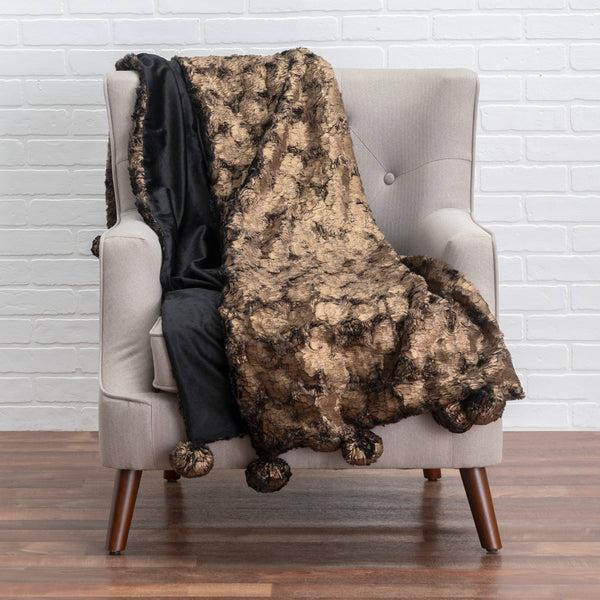 Glam Style Sable Gold Throw
