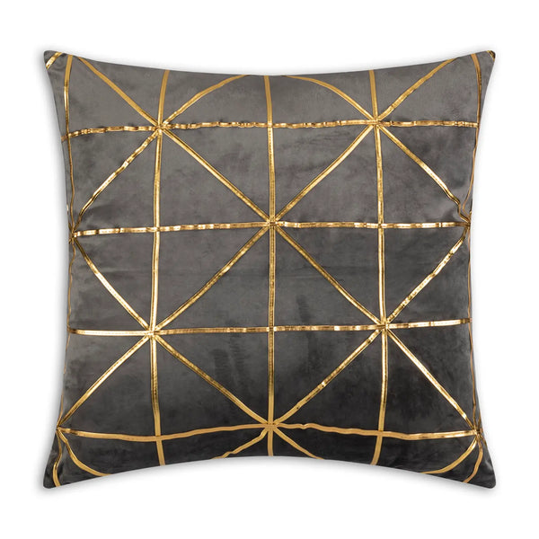 glam style Sera Charcoal Gold Pillow