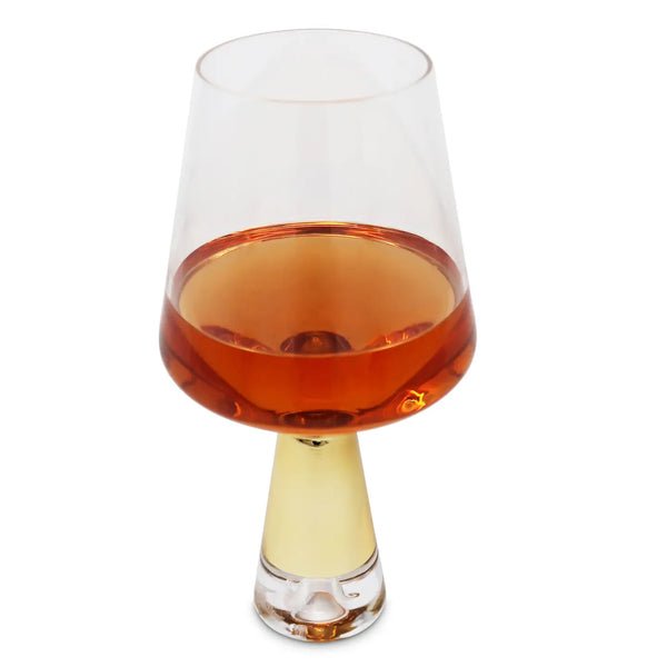 Glam Style Set Of 6 Glasses With Gold Stem