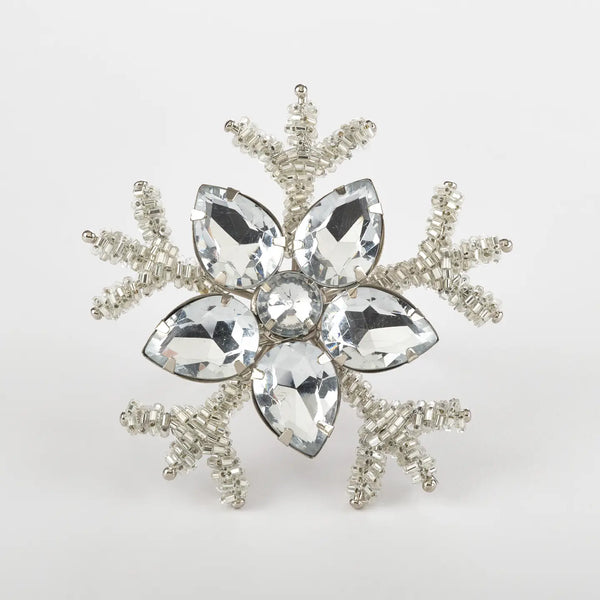 Glam Style Snowflake Design Napkin Ring