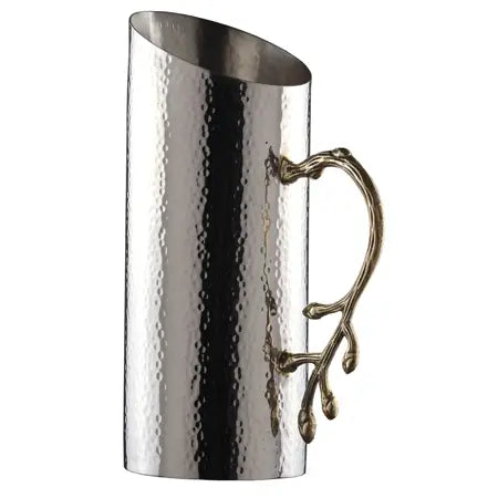 Glam Style SS Gld Leaf Handle Pitcher
