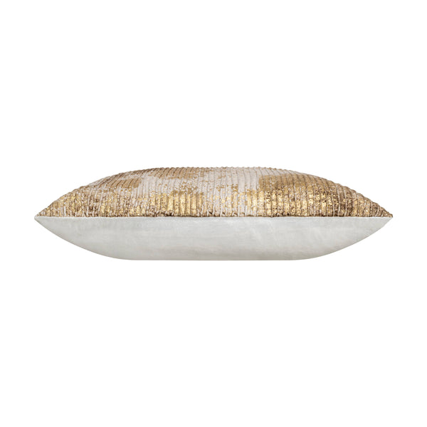 Glam Style Vega Ivory Gold Pillow