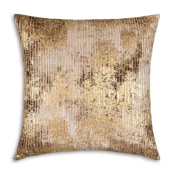 glam style Vega Ivory Gold Pillow