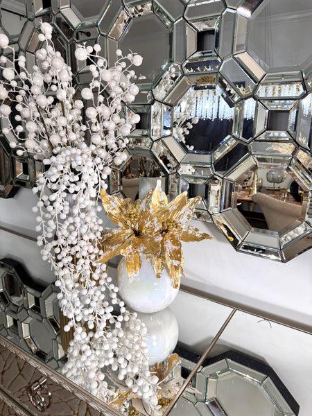 glam style White dripping berry stem 42 inches